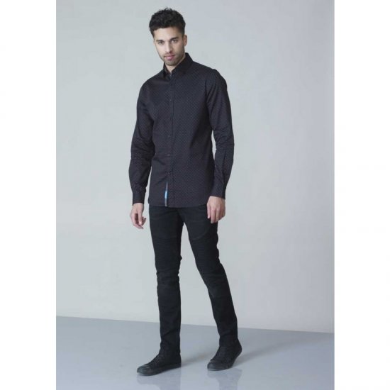 D555 Jahine Long Sleeve Printed Shirt Black - Camisas - Camisas 2XL-10XL