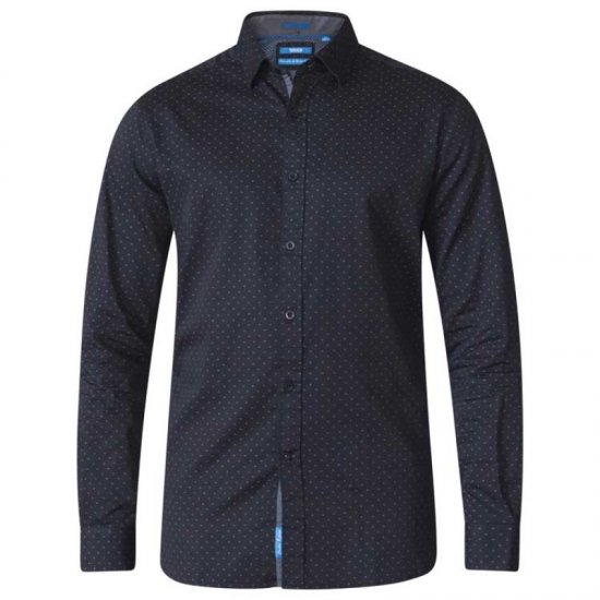 D555 Jahine Long Sleeve Printed Shirt Black - Camisas - Camisas 2XL-10XL