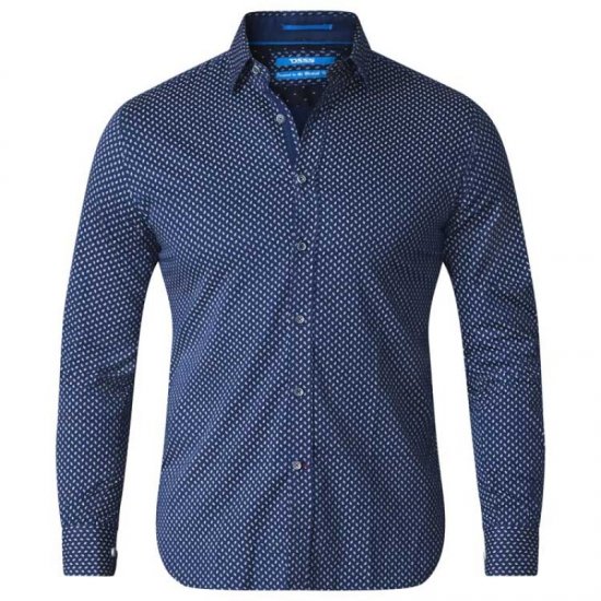 D555 Lavar Long Sleeve Diamond Printed Shirt - Camisas - Camisas 2XL-10XL
