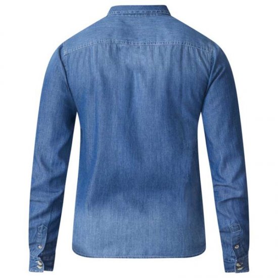 D555 Adcock Long Sleeve Vintage Denim Shirt - Camisas - Camisas 2XL-10XL