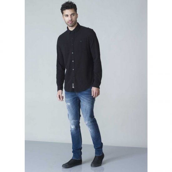 D555 Donnie Long Sleeve Jersey Shirt Black - Camisas - Camisas 2XL-10XL