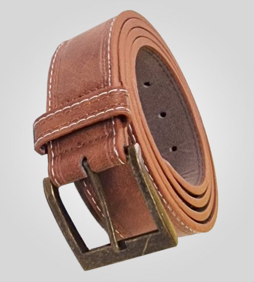 D555 Dylan Tan Bonded Leather Belt - Cinturones - Cinturones W40-W70/2XL-8XL