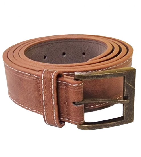 D555 Dylan Tan Bonded Leather Belt - Cinturones - Cinturones W40-W70/2XL-8XL