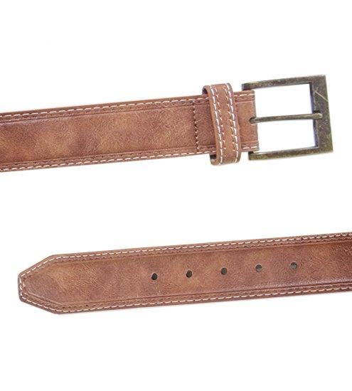 D555 Dylan Tan Bonded Leather Belt - Cinturones - Cinturones W40-W70/2XL-8XL