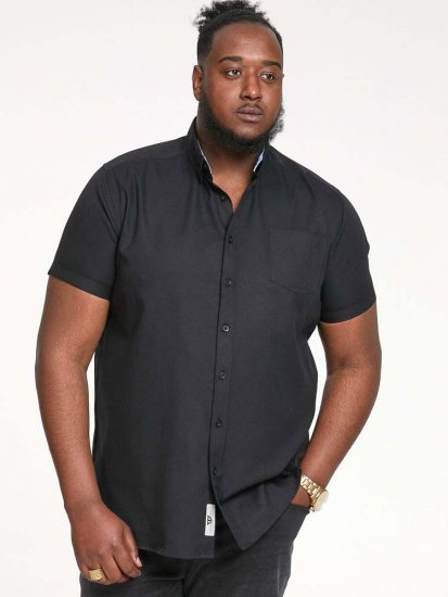 D555 James Short Sleeve Oxford Shirt Black - Camisas - Camisas 2XL-10XL