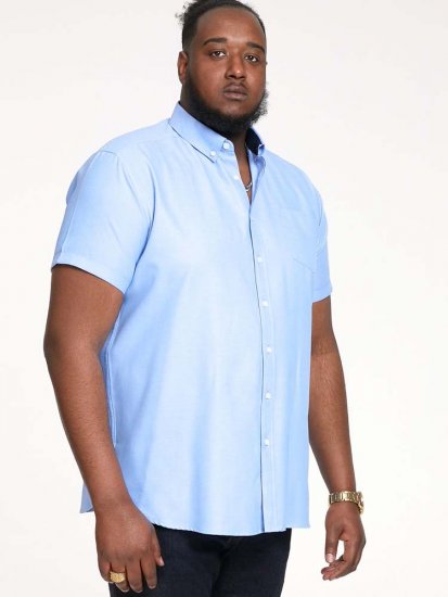 D555 James Short Sleeve Oxford Shirt Sky Blue - Camisas - Camisas 2XL-10XL