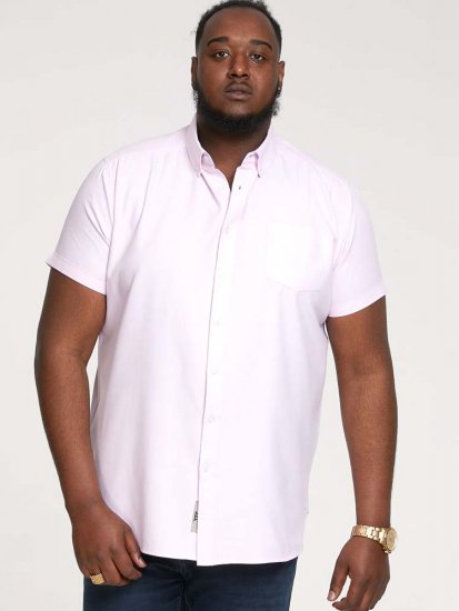 D555 James Short Sleeve Oxford Shirt Pink - Camisas - Camisas 2XL-10XL