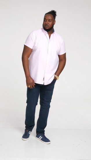 D555 James Short Sleeve Oxford Shirt Pink - Camisas - Camisas 2XL-10XL