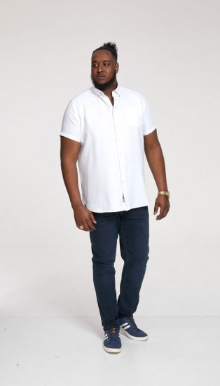 D555 James Short Sleeve Oxford Shirt White - Camisas - Camisas 2XL-10XL