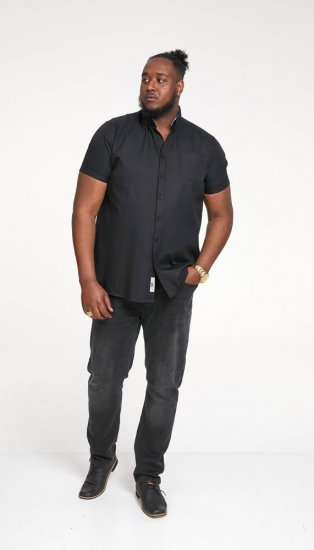 D555 James Short Sleeve Oxford Shirt Black - Camisas - Camisas 2XL-10XL