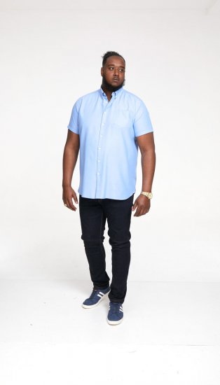 D555 James Short Sleeve Oxford Shirt Sky Blue - Camisas - Camisas 2XL-10XL