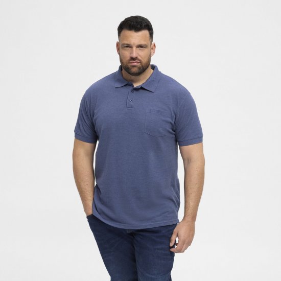 North Latitude Polo Blue Melange - Polos - Polos 2XL-8XL