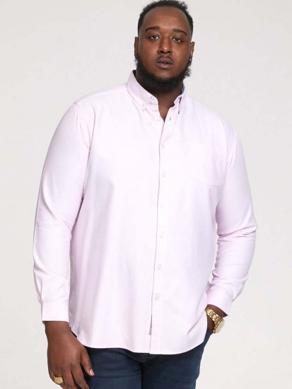 D555 Richard Long Sleeve Oxford Shirt Pink - Camisas - Camisas 2XL-10XL