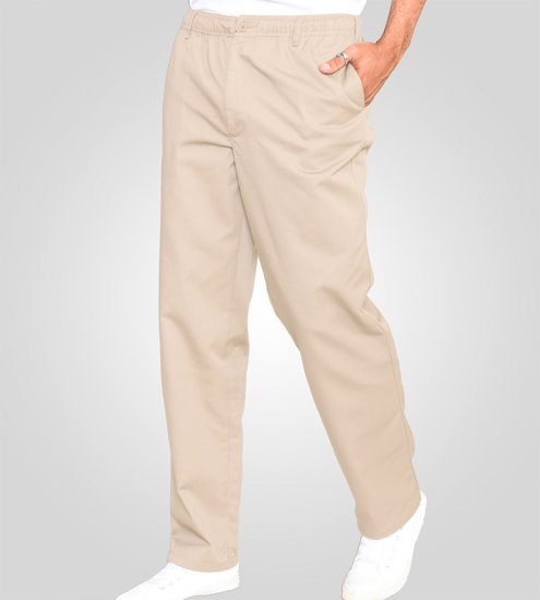 D555 Basilio Pantalón con cintura elástica Beige - Vaqueros & pantalones - Vaqueros y Pantalones - W40-W70