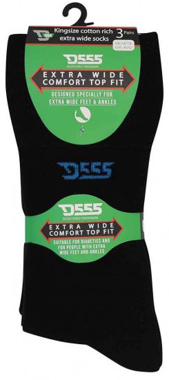 D555 Harold Extra Wide Comfort Fit Socks 3-pack - Ropa interior - Ropa interior 2XL-8XL