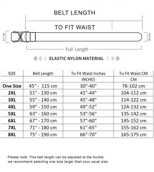D555 Dale Tactical Stretch Webbing Belt with Heavy Duty Quick Release Buckle Black - Cinturones - Cinturones W40-W70/2XL-8XL