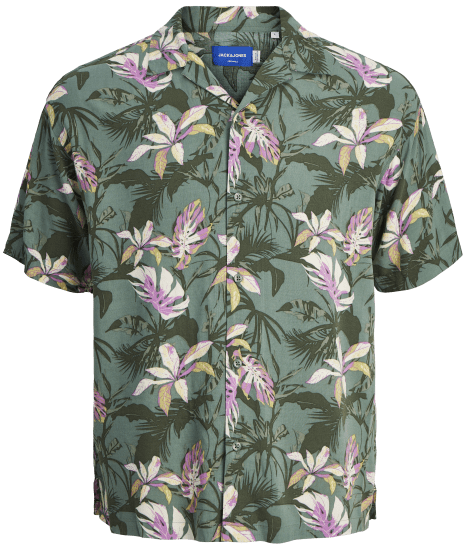 Jack & Jones JORLUKE TAMPA AOP Shirt Laurel Wreath - Camisas - Camisas 2XL-10XL