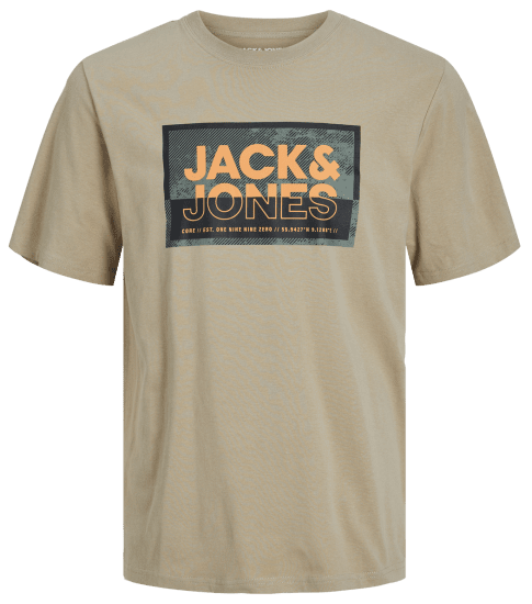 Jack & Jones JCOLOGAN T-Shirt Crockery - Camisetas - Camisetas - 2XL-14XL