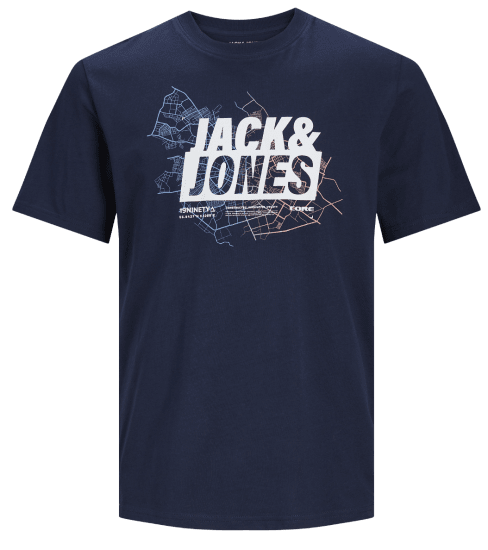 Jack & Jones JCOMAP LOGO T-Shirt Navy Blazer - Camisetas - Camisetas - 2XL-14XL