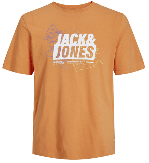Jack & Jones JCOMAP LOGO T-Shirt Tangerine - Camisetas - Camisetas - 2XL-14XL