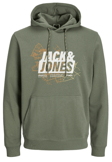 Jack & Jones JCOMAP LOGO SWEAT Hoodie Agave Green - Sudaderas - Sudaderas 2XL-12XL