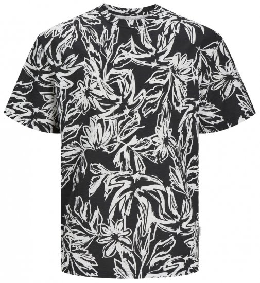 Jack & Jones JORLAFAYETTE AOP T-Shirt Black - Camisetas - Camisetas - 2XL-14XL