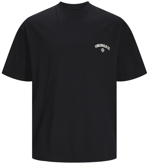 Jack & Jones JORSANTORINI BACK T-Shirt Black - Camisetas - Camisetas - 2XL-14XL