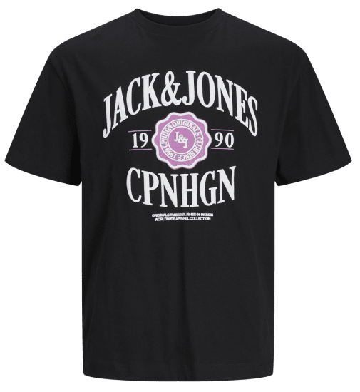 Jack & Jones JORLUCCA BRANDING T-Shirt Black - Camisetas - Camisetas - 2XL-14XL