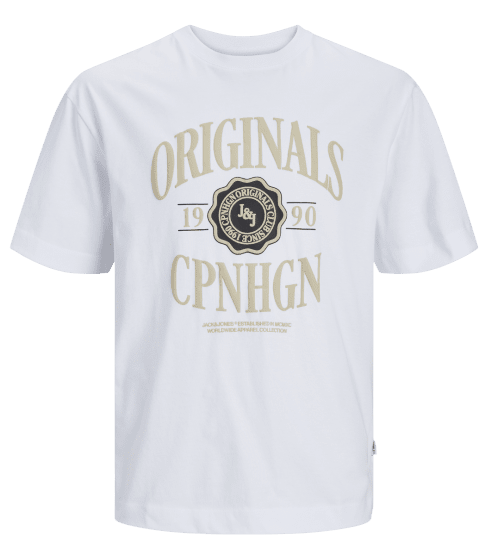 Jack & Jones JORLUCCA BRANDING T-Shirt Bright White - Camisetas - Camisetas - 2XL-14XL