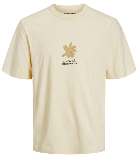 Jack & Jones JOREASTER ACTIVITY T-Shirt Buttercream - Camisetas - Camisetas - 2XL-14XL