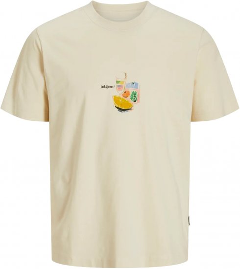 Jack & Jones Varenna Crew Neck T-Shirt Antique White - Camisetas - Camisetas - 2XL-14XL