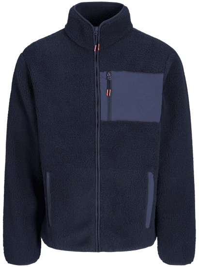 Jack & Jones Thatcher Fleece Jacket Sky Captain - Chaquetas - Chaquetas Tallas Grandes 2XL-8XL