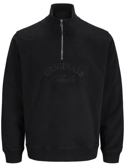 Jack & Jones Bleecker Branding High Neck Sweatshirt Black - Sudaderas - Sudaderas 2XL-12XL