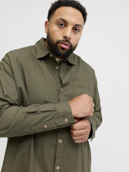 Jack & Jones Tristan Overshirt caqui - Camisas - Camisas 2XL-10XL