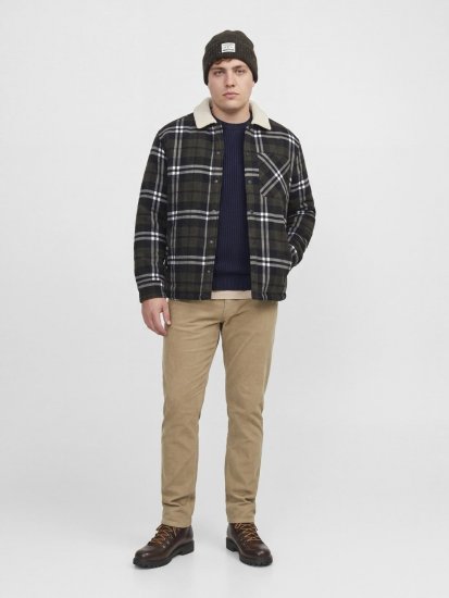 Jack & Jones Zac Teddy Sobrecamisa Verde - Chaquetas - Chaquetas Tallas Grandes 2XL-8XL