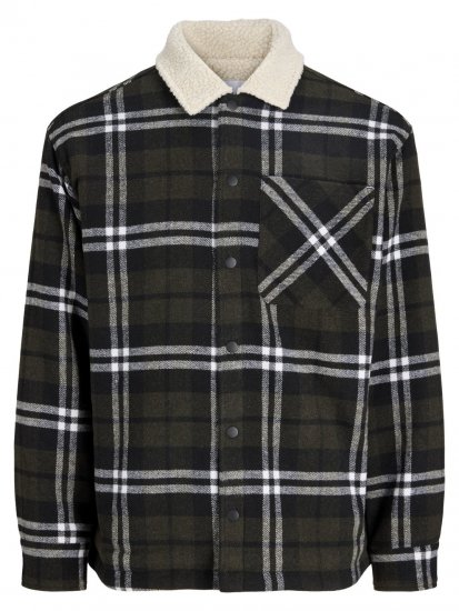 Jack & Jones Zac Teddy Sobrecamisa Verde - Chaquetas - Chaquetas Tallas Grandes 2XL-8XL
