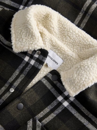 Jack & Jones Zac Teddy Sobrecamisa Verde - Chaquetas - Chaquetas Tallas Grandes 2XL-8XL