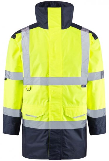Leo Tawstock Warm Quilted Anorak Hi-Vis Yellow/Navy - Ropa de trabajo - Ropa de trabajo 3XL-6XL