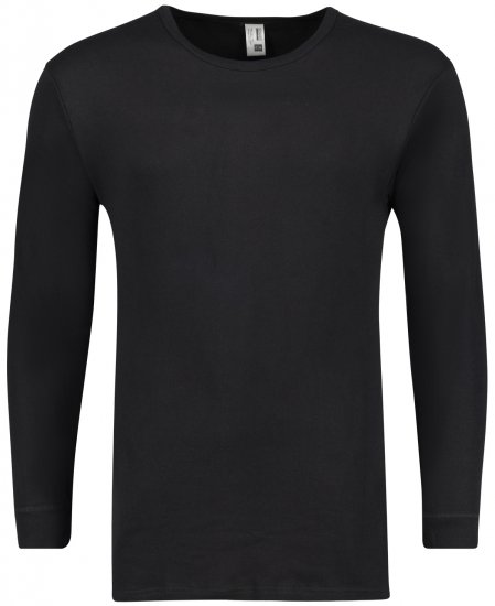 Adamo Royal Fine Ribbed Long sleeve Under-T-shirt Black - Ropa interior - Ropa interior 2XL-8XL