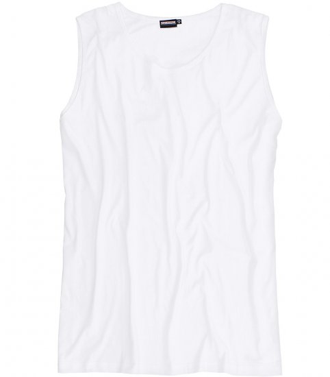 Adamo Rod Comfort Fit Tank Top White - Camisetas - Camisetas - 2XL-14XL