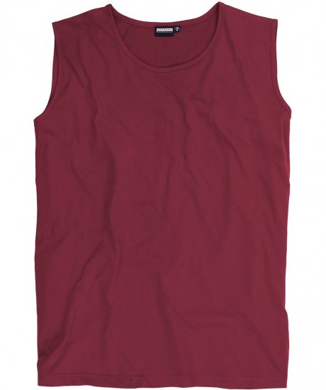 Adamo Rod Comfort Fit Tank Top Wine - Camisetas - Camisetas - 2XL-14XL