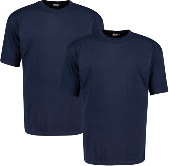 Adamo Marlon Comfort fit 2-pack T-shirt Navy - Camisetas - Camisetas - 2XL-14XL