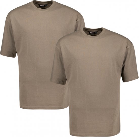 Adamo Marlon Comfort fit 2-pack T-shirt Khaki - Camisetas - Camisetas - 2XL-14XL