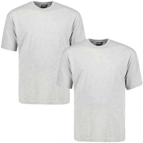 Adamo Marlon Comfort fit 2-pack T-shirt Grey - Camisetas - Camisetas - 2XL-14XL