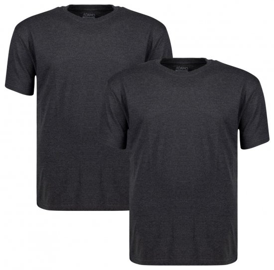 Adamo 129420 Camiseta pack de 2 Gris oscuro jaspeado - Camisetas - Camisetas - 2XL-14XL