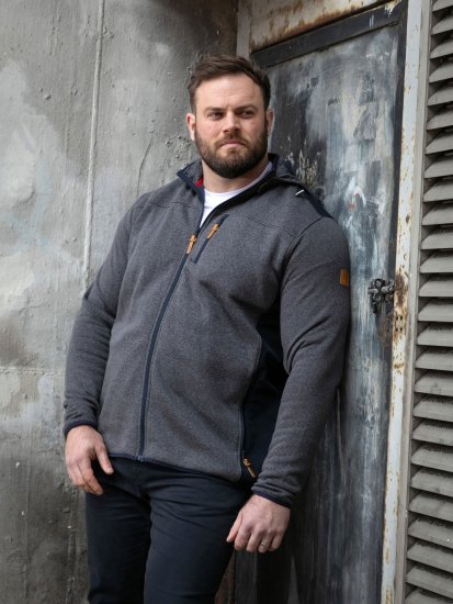 D555 Conrad Detachable Hood Bonded Fleece Zip Through Hoody Azul marino - Sudaderas - Sudaderas 2XL-12XL
