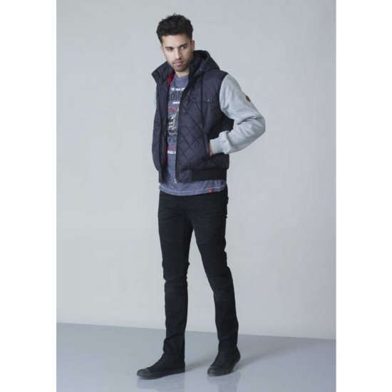 D555 Willie Hooded Quilted Jacket with Fleece sleeves - Chaquetas - Chaquetas Tallas Grandes 2XL-8XL