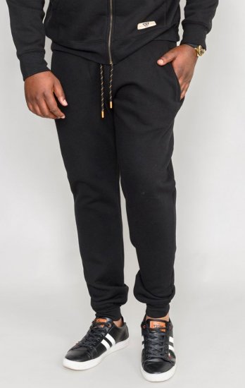 D555 Buckingham Cuffed Jogger With Side Pockets Black Tall Sizes - ROPA DE HOMBRE MT-6XLT - Tamaños de talle alto