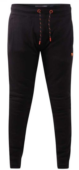 D555 Buckingham Cuffed Jogger With Side Pockets Black Tall Sizes - ROPA DE HOMBRE MT-6XLT - Tamaños de talle alto