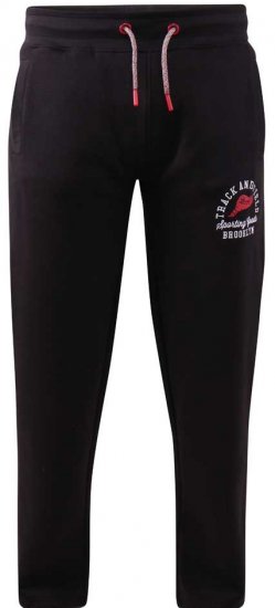  D555 Chilworth Open Hem Jogger Black Tall Sizes - ROPA DE HOMBRE MT-6XLT - Tamaños de talle alto